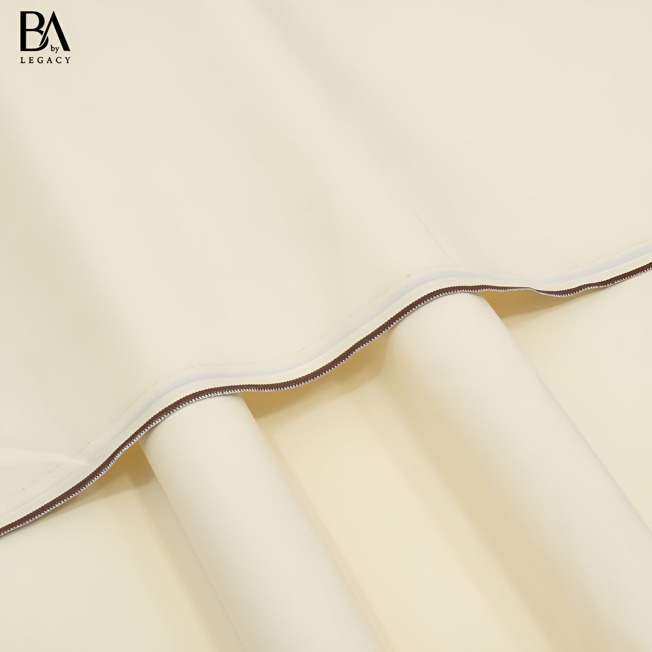 Boski unstitched fabric shown in soft folds.
